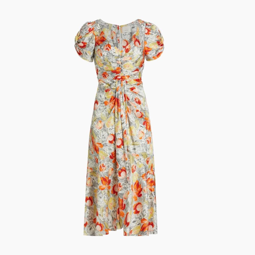 NWT cinq a sept Linework Floral Walker Dress size 6